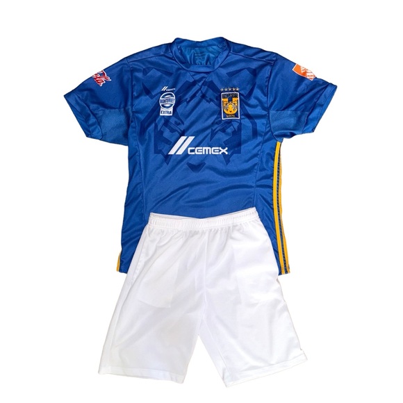 Mexican Soccer Jersey Matching Set In Blue & White // M - Picture 1 of 5
